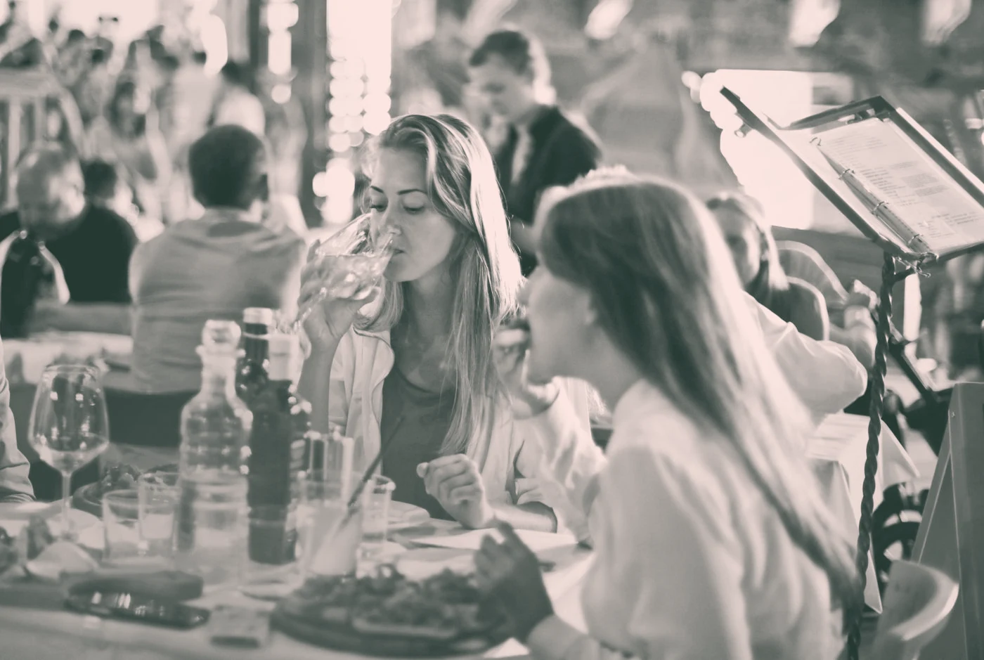 Dinner, blush duotone