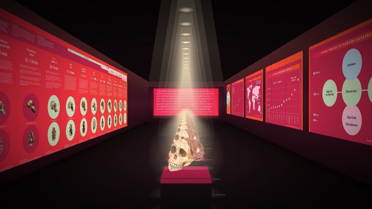 Histomap exhibit walkthrough, doorway view